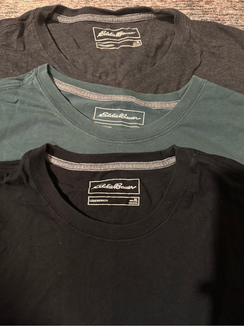 Eddie Bauer Men’s Crew Neck T-Shirt Set of 3 XL - Picture 2 of 5